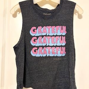 Spiritual Gangster Size M - Gray Crop Tank Top.